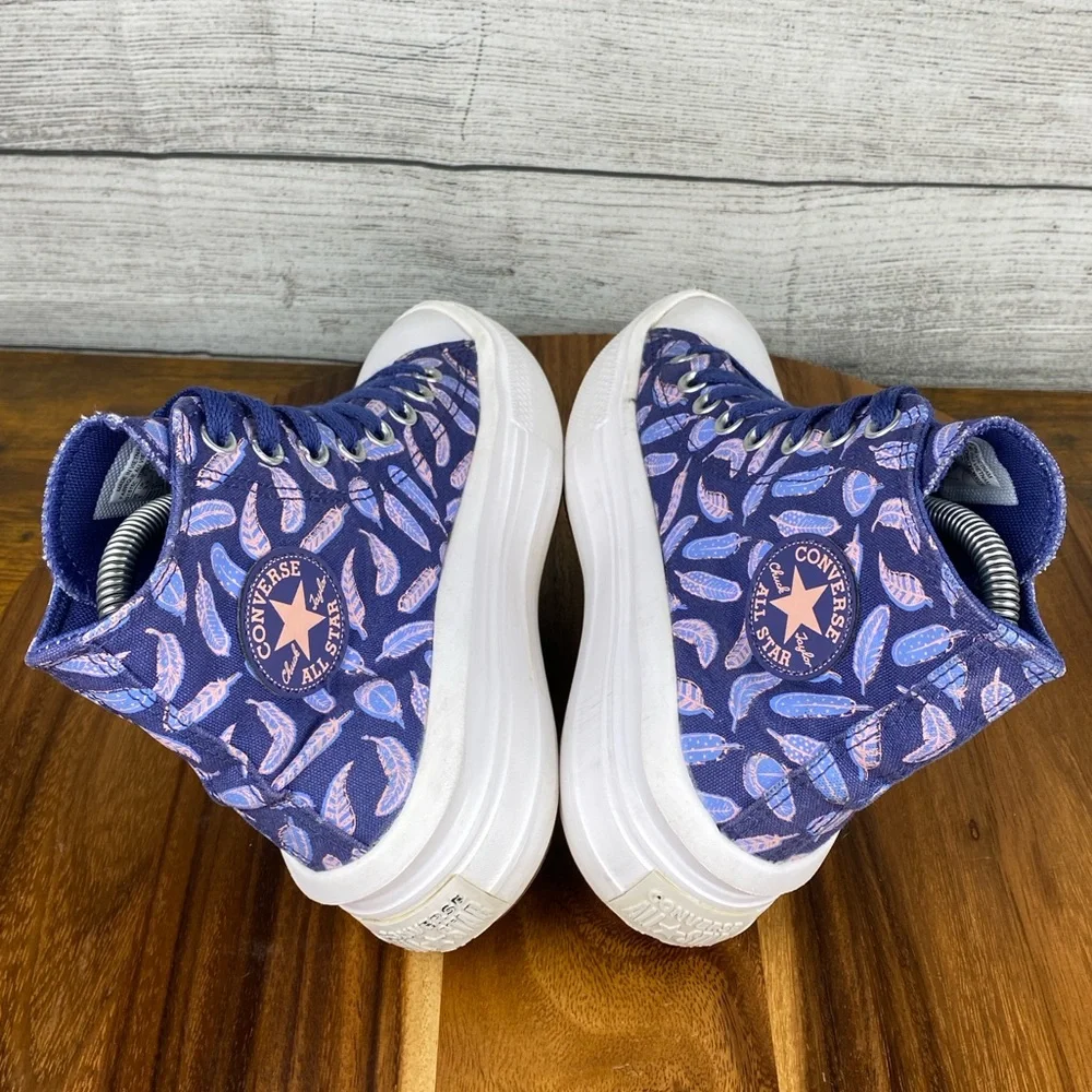 Converse Chuck Taylor All Star Move Platform High Feathers A01515C Womens Sz 5.5